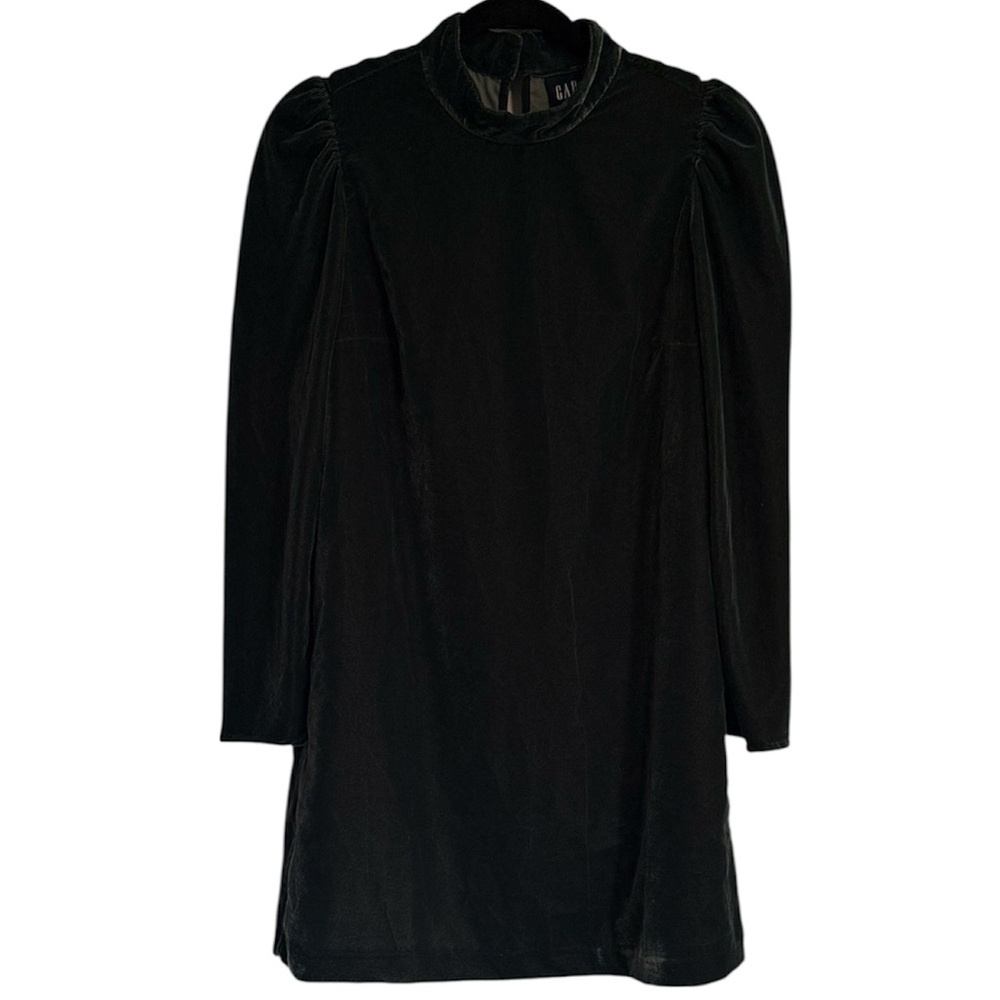 GAP Dark Green Velvet Long Sleeve Dress NWT